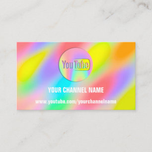 CHANNEL NAMN DU TUBER LOGOTYP QR CODE HOLOGRAPH VI VISITKORT