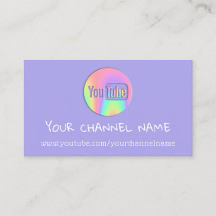 CHANNEL NAMN DU TUBER LOGOTYP QR CODE HOLOGRAPH VISITKORT