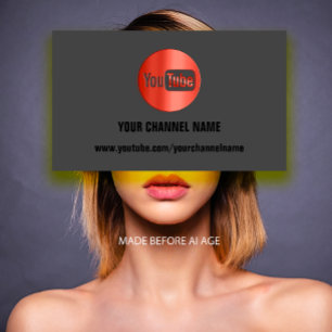 CHANNEL NAMN YOUTUBER LOGOTYP QR CODE RED VISITKORT