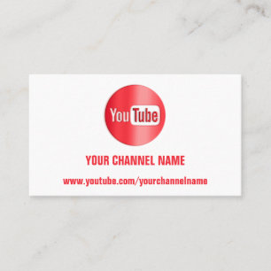 CHANNEL NAMN YOUTUBER LOGOTYP QR CODE RED WHITE VISITKORT