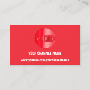 CHANNEL NAMN YOUTUBER LOGOTYP QR CODE RED WHITE VISITKORT