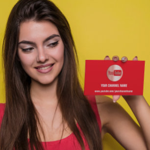CHANNEL NAMN YOUTUBER LOGOTYP QR CODE RÖD ROS VISITKORT