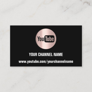 CHANNEL NAMN YOUTUBER LOGOTYP QR RO SVART BUSS VISITKORT