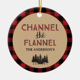 Channel The Flannel Christmas Ornament Photo