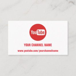 CHANNEL YOUTUBER LOGOTYP QR CODE RED LOGOTYP WHITE VISITKORT
