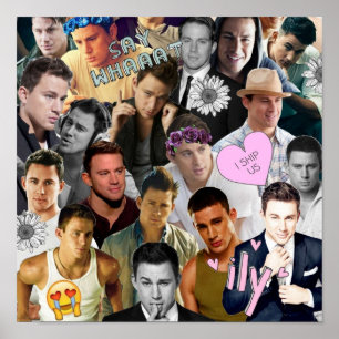 Channing Tatum Collage Poster
