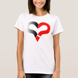 Chans att romantisk hjärta frågetecken skjorta t shirt