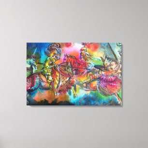 CHANSON DE ROLAND/ COMBAT OF KNIGHTS IN TOURNAMENT CANVASTRYCK