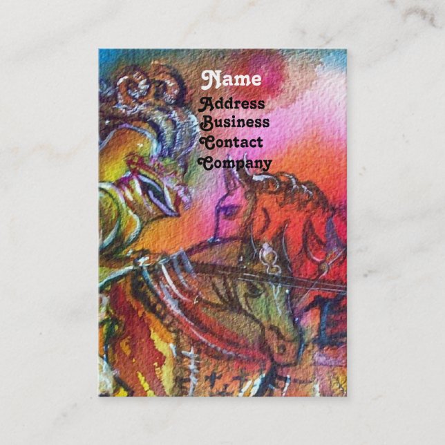 CHANSON DE ROLAND/ COMBAT OF KNIGHTS IN TOURNAMENT VISITKORT (Framsida)
