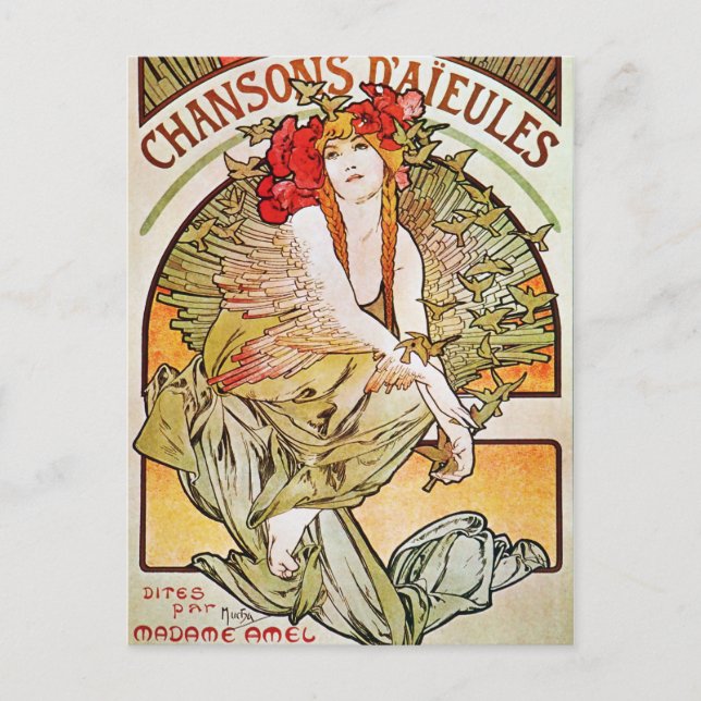 Chansons D'aieules Vintage Theater Advertisement Vykort (Framsida)