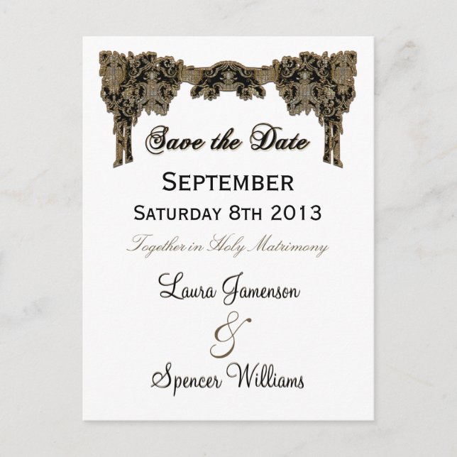 Chanteleah White Bröllop Reminder Vykort (Framsida)