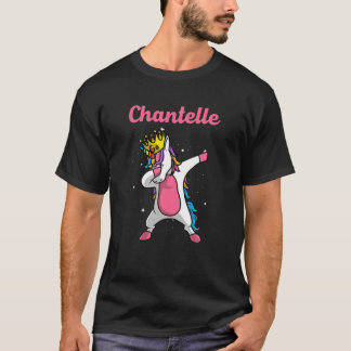 CHANTELLE Namn Personlig Birthday Dabbing Unico T Shirt