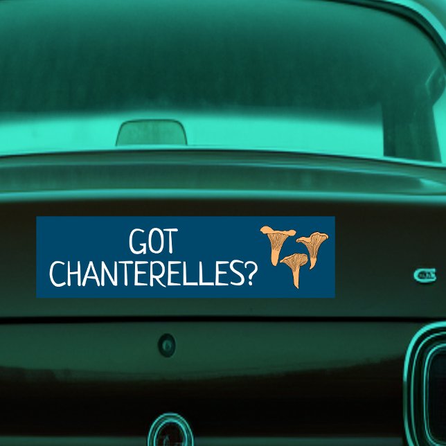 Chanterelle Mushroom Roligt Fungi CUSTOMIZE IT Bildekal (Chanterelle Mushrooms Fun Fungi CUSTOMIZE IT Bumper Sticker
)