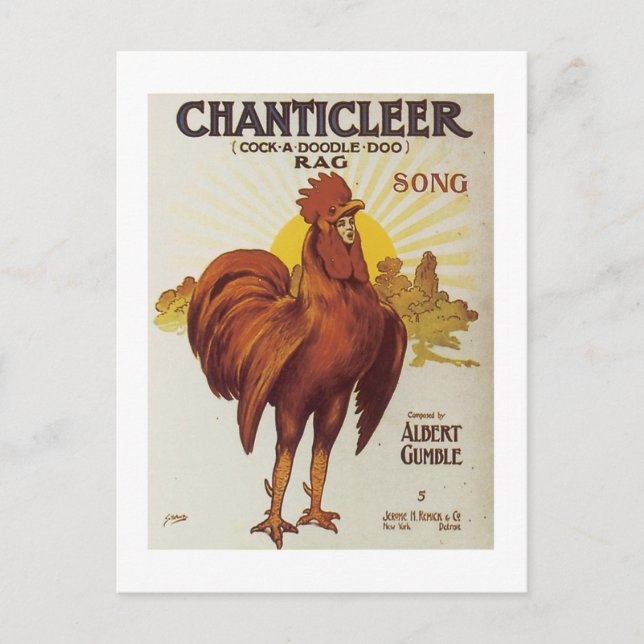 Chanticleer Vintage Songbook Cover Vykort (Framsida)