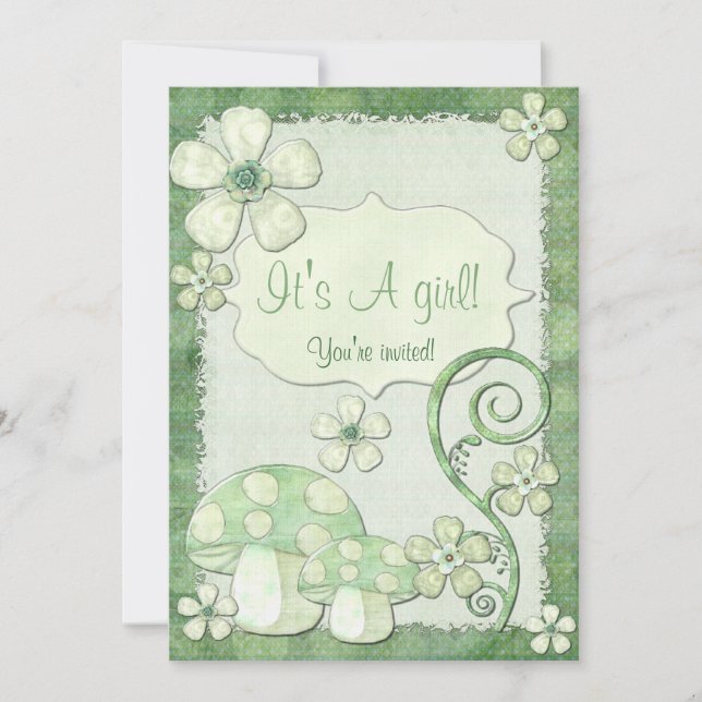 Chantily Whimsical Mixed Media Inbjudningar (Framsida)