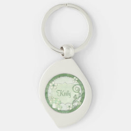 Chantily Whimsical Mixed Media PERSONLIG Swirl Silverfärgad Nyckelring