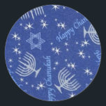 chanuka lycklig runt klistermärke<br><div class="desc">dekal</div>