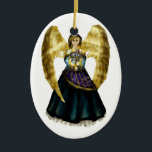 Chanukah ängel julgransprydnad keramik<br><div class="desc">Original- konst vid Thedustyphoenix.</div>