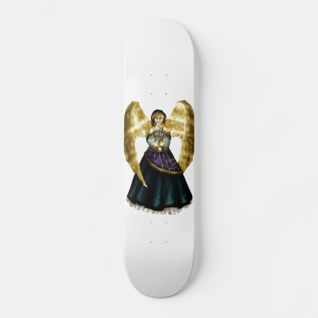 Chanukah ängel skateboard bräda 20 cm (Framsida)