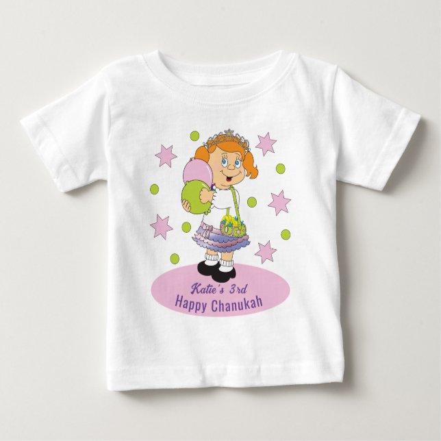 Chanukah Baby Bra Jersey Dress Up T-Shirt (Framsida)