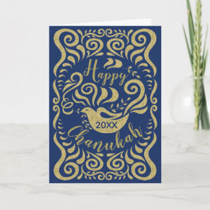Chanukah "Blackboard Dove"-gratulationskort/kuvert Helgkort