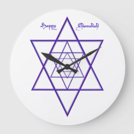 Chanukah Blue Stars av David Stor Klocka