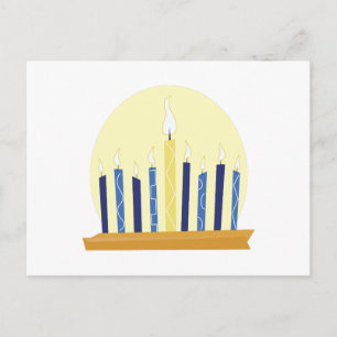 Chanukah Candles Vykort