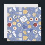 Chanukah cookie party kort<br><div class="desc">Jag kärlek helgdagarna,  och jag kärlek en bra helgdag mönster för att få oss in i helgdag! Den här nyfikna kakan som inspirerats av party är en bra idé för helgdag</div>