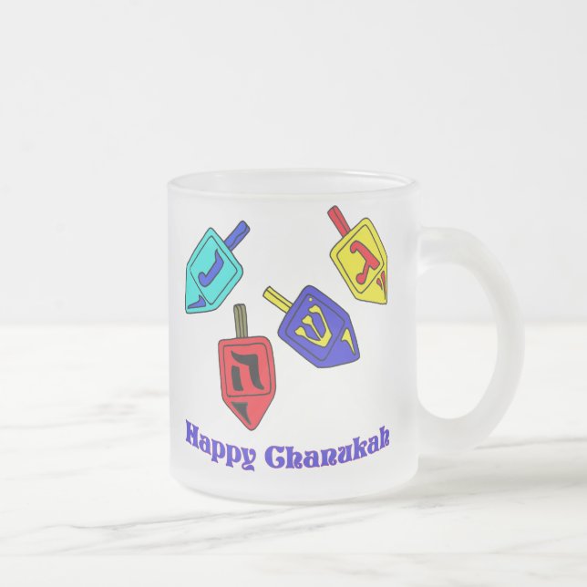 Chanukah Dreidels Frostad Glasmugg (Höger)