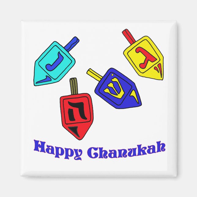 Chanukah Dreidels Magnet (Framsidan)
