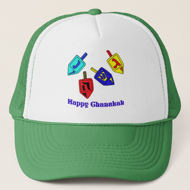Chanukah Dreidels Truckerkeps (Framsida)