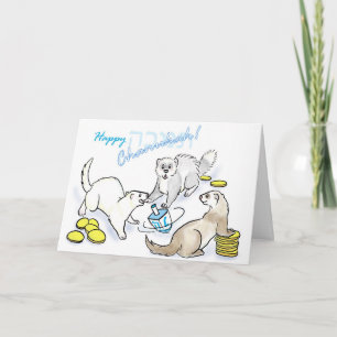 Chanukah dreidelvesslor helgkort