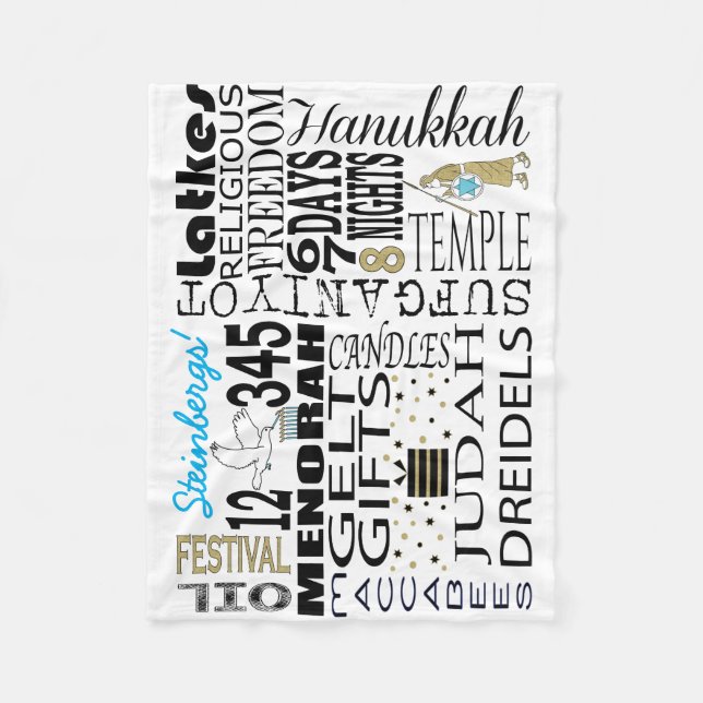 Chanukah Elak Fleece Blanket (Framsidan)
