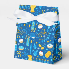 Chanukah Firar Gelt Jewish Stars Snöflingor Presentaskar