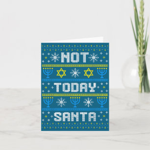 Chanukah Ful härlig tomte Idag Hanukkah Inte judis Kort