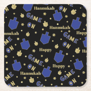 Chanukah Game on Dreidels Underlägg Papper Kvadrat