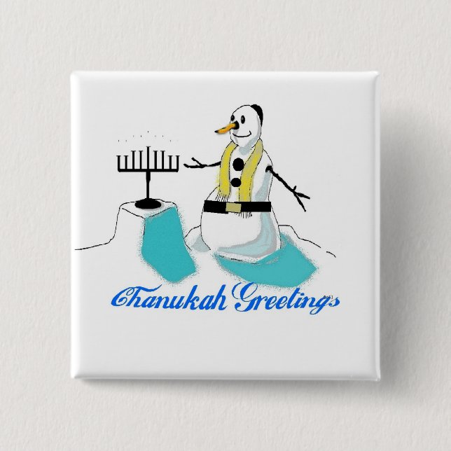 Chanukah hälsningar knapp (Framsida)