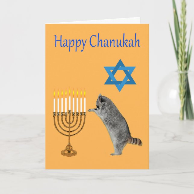 Chanukah hälsningkort helgkort (Framsida)