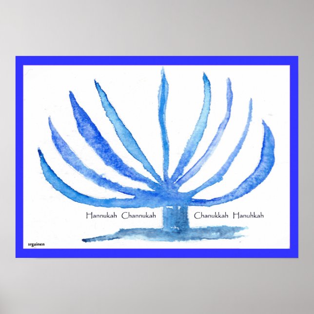 Chanukah Hannukah Hanukah Menorah Poster (Framsidan)