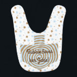 Chanukah/Hanukkah Pojke Bib Personalize Hakklapp<br><div class="desc">Chanukah/Hanukkah Pojke Bib/Personalize Njut ge denna söta,  tvåsidiga Hanukkah baby,  bib,  fylld med blå och bruna stjärnor med ett spiralformigt redo för personanpassning. Välj ditt favoritteckensnitt stil,  färg,  storlekt och formulerat för ditt speciella lilla. Tack för att du stannade och shoppade förbi. Alltid uppskattad! Lycklig Chanukah/Hanukkah!</div>