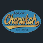 Chanukah/Hanukkah Retro Stickers OVAL Ovalt Klistermärke<br><div class="desc">Chanukah/Hanukkah Retro Stickers OVAL. "Retro Lycklig Chanukah EST 139 BCE" säger jag, Chanukah är en av mina favorithelgdagar. Ha roligt att använda de här klisterlapparna som tårtspatchar, presenter, märkre för att stänga påsar eller spelar ingen roll sten, dina festligheter! Anpassa genom att ta bort, "Lycklig" och "Est 139 BCE" och...</div>