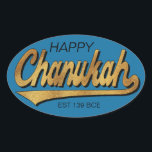 Chanukah/Hanukkah Retro Stickers OVAL Ovalt Klistermärke<br><div class="desc">Chanukah/Hanukkah Retro Stickers OVAL. "Retro Lycklig Chanukah EST 139 BCE" säger jag, Chanukah är en av mina favorithelgdagar. Ha roligt att använda de här klisterlapparna som tårtspatchar, presenter, märkre för att stänga påsar eller spelar ingen roll sten, dina festligheter! Anpassa genom att ta bort, "Lycklig" och "Est 139 BCE" och...</div>