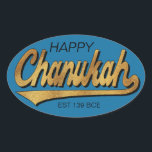 Chanukah/Hanukkah Retro Stickers OVAL Ovalt Klistermärke<br><div class="desc">Chanukah/Hanukkah Retro Stickers OVAL. "Retro Lycklig Chanukah EST 139 BCE" säger jag, Chanukah är en av mina favorithelgdagar. Ha roligt att använda de här klisterlapparna som tårtspatchar, presenter, märkre för att stänga påsar eller spelar ingen roll sten, dina festligheter! Anpassa genom att ta bort, "Lycklig" och "Est 139 BCE" och...</div>