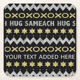 Chanukah Hug Sameach Underlägg Papper Kvadrat