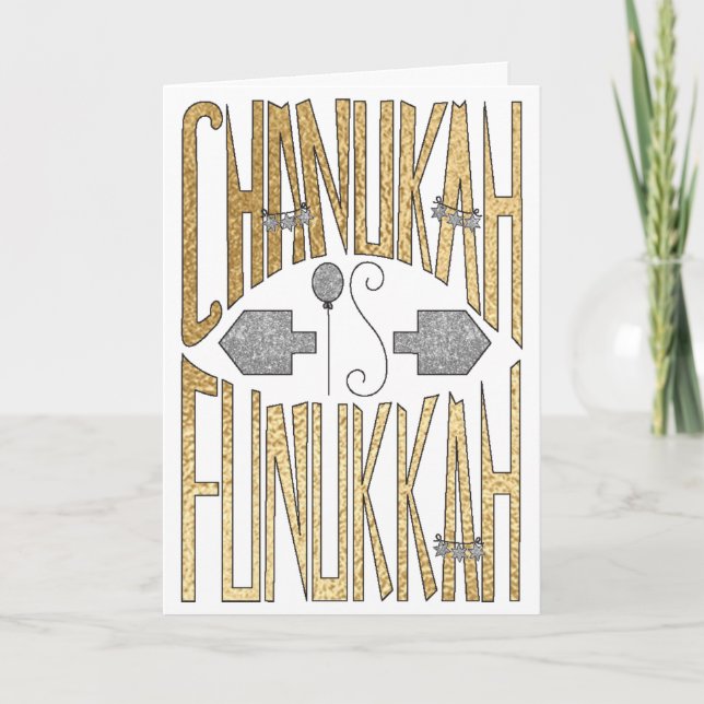 "Chanukah is Funukkah"-hälsningskort Helgkort (Framsida)