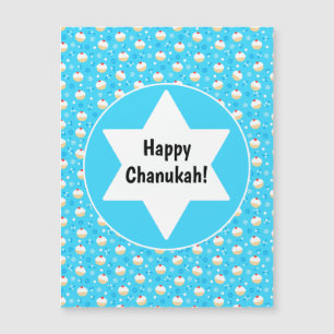 Chanukah Jelly Doughnut Jewish Stars Snöflingor