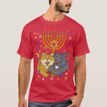 Chanukah Jewish Menorah Kitten Funny Cat Hanukkah T Shirt<br><div class="desc">Chanukah Jewish Menorah Kitten Funny Cat Hanukkah .</div>