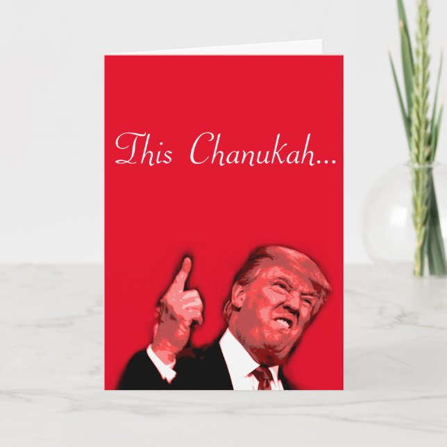 Chanukah kommer att bli stort, Trump-satire-kort Helgkort (Framsida)