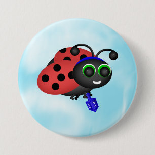 Chanukah Ladybug in yamaka with dreidel Knapp