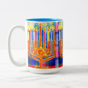Chanukah Ljus Två-Tonad Mugg